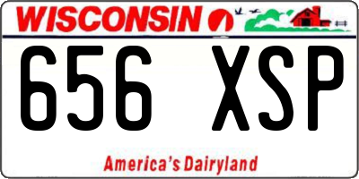 WI license plate 656XSP