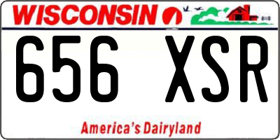 WI license plate 656XSR