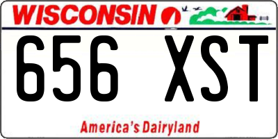 WI license plate 656XST