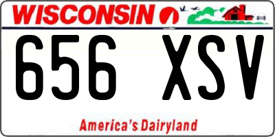 WI license plate 656XSV