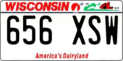 WI license plate 656XSW
