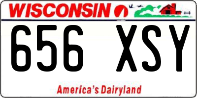 WI license plate 656XSY