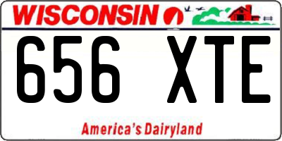 WI license plate 656XTE
