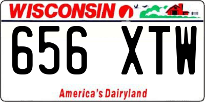 WI license plate 656XTW