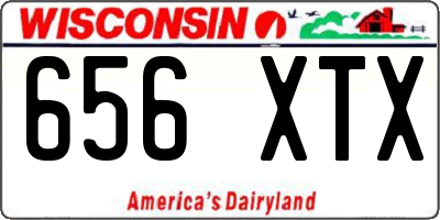 WI license plate 656XTX