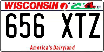 WI license plate 656XTZ