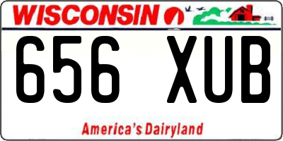 WI license plate 656XUB