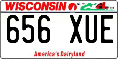 WI license plate 656XUE