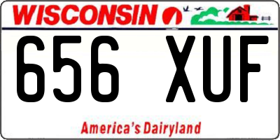 WI license plate 656XUF