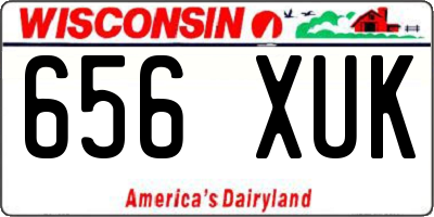 WI license plate 656XUK