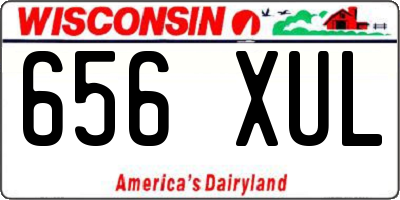 WI license plate 656XUL