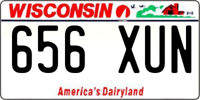 WI license plate 656XUN