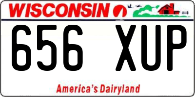 WI license plate 656XUP