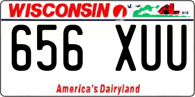 WI license plate 656XUU