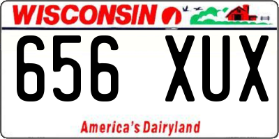 WI license plate 656XUX