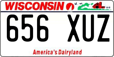 WI license plate 656XUZ