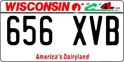 WI license plate 656XVB