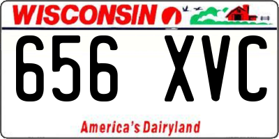 WI license plate 656XVC