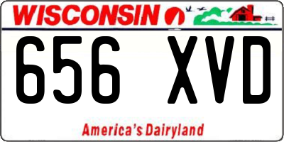 WI license plate 656XVD
