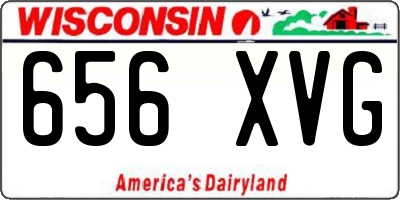 WI license plate 656XVG