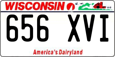 WI license plate 656XVI