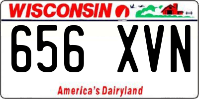 WI license plate 656XVN