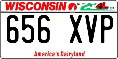 WI license plate 656XVP
