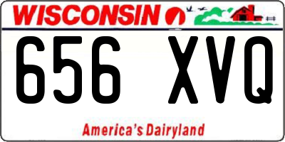WI license plate 656XVQ