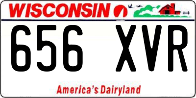 WI license plate 656XVR