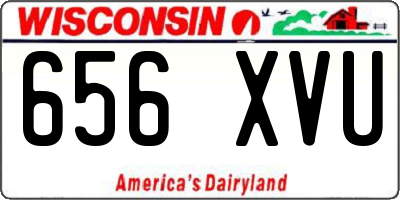 WI license plate 656XVU