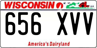 WI license plate 656XVV