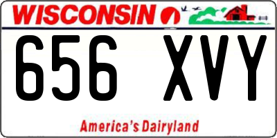WI license plate 656XVY