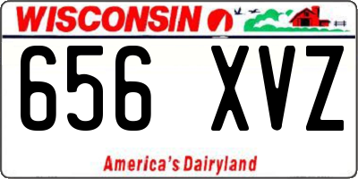 WI license plate 656XVZ