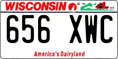 WI license plate 656XWC