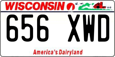 WI license plate 656XWD