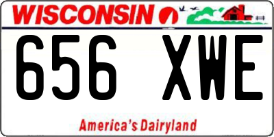 WI license plate 656XWE