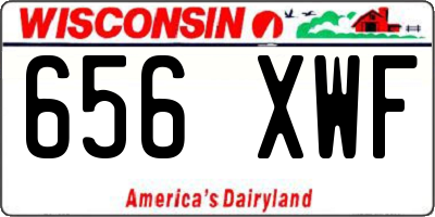 WI license plate 656XWF