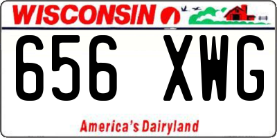 WI license plate 656XWG