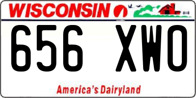 WI license plate 656XWO
