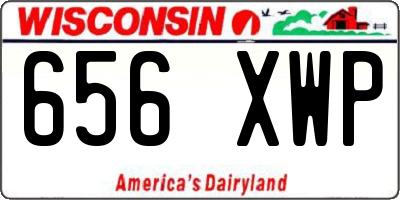 WI license plate 656XWP
