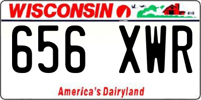 WI license plate 656XWR