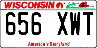 WI license plate 656XWT