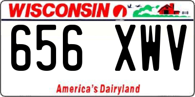WI license plate 656XWV