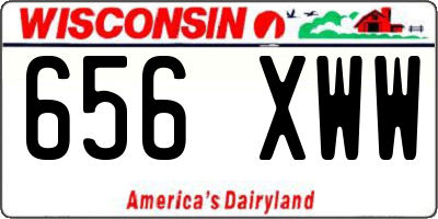 WI license plate 656XWW