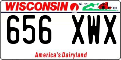 WI license plate 656XWX