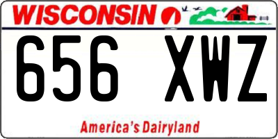 WI license plate 656XWZ