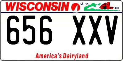 WI license plate 656XXV