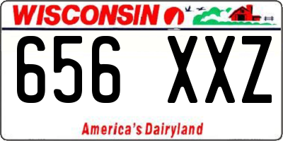 WI license plate 656XXZ