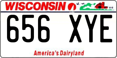 WI license plate 656XYE