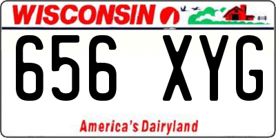 WI license plate 656XYG